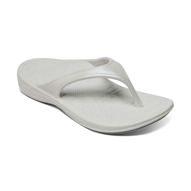 Aetrex Womens Fiji Orthotic Flips Sandals White - c11S91rkC